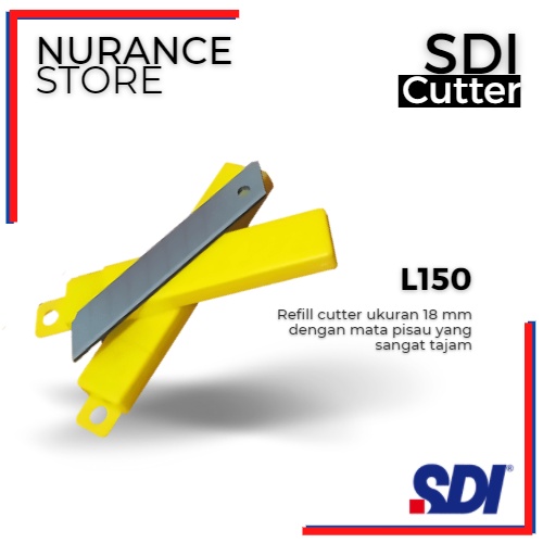 

REFILL CUTTER 18 mm SDI L-150 (1 TUBE ISI 5 PCS BLADE)