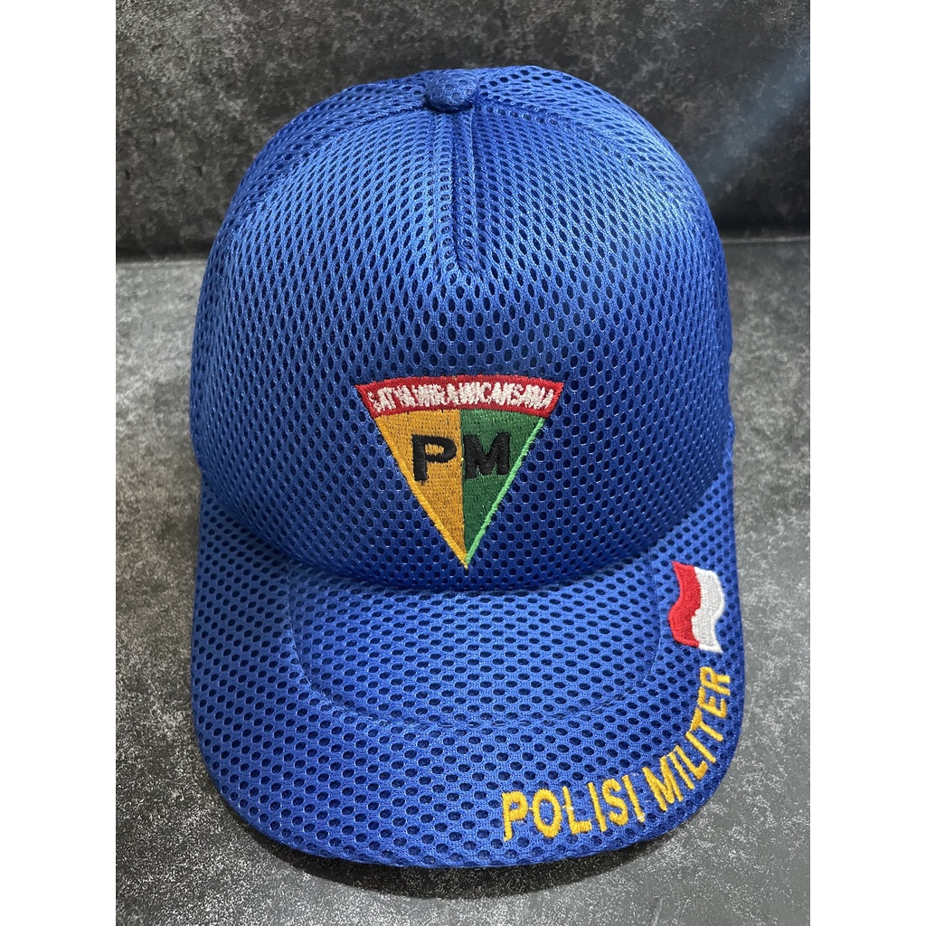 Topi Jaring Polis* Militer (Biru) - Topi PM- Topi Jaring - Topi Hitam - Topi Jaring PM