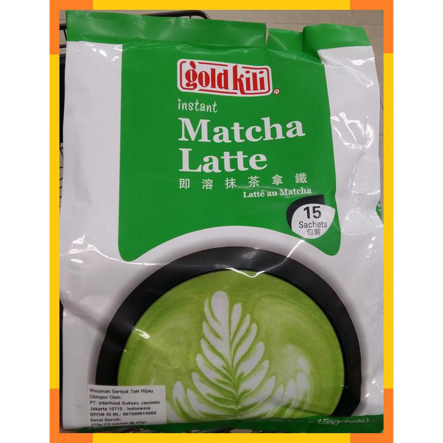 

Gold kili | instant matcha latte | isi 15 | 375 gram | singapore