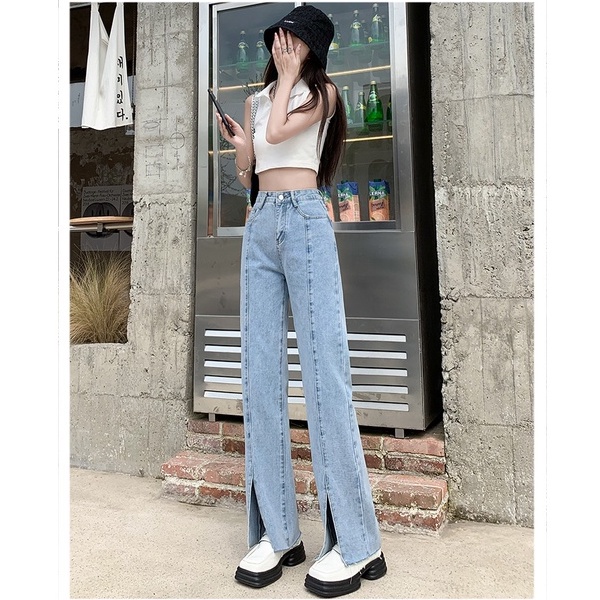 celana jens wanita perpecahan Import / celana jeans stretch wanita korea style / jeans high waist murah