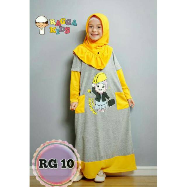 Gamis kaos anak ragga kids