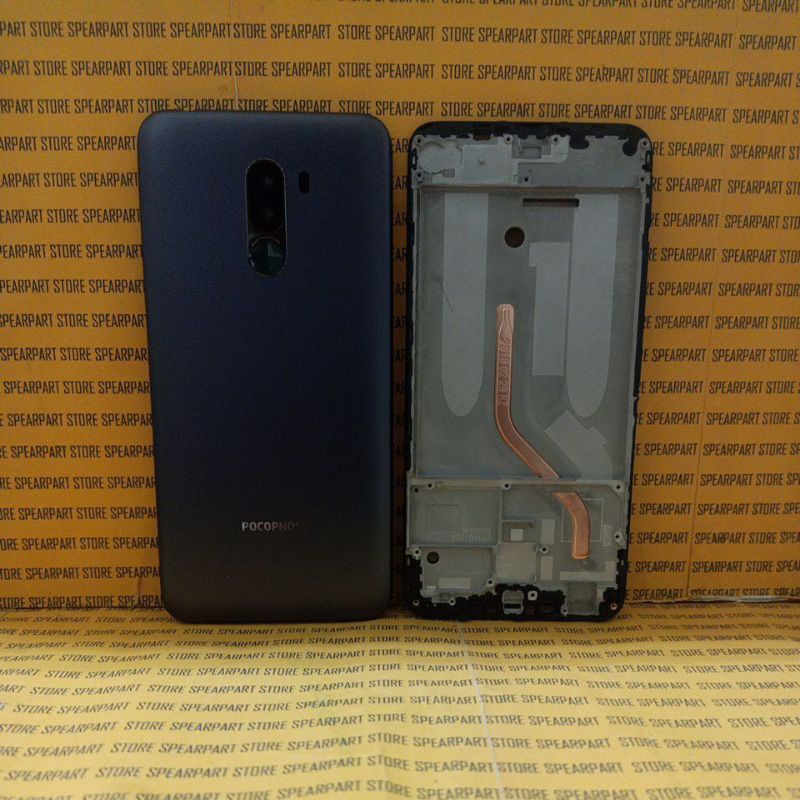 CASING KESING TUTUP BELAKANG FULLSET FRAME BEZEL BAZZEL BACKDOOR XIAOMI POCOPHONE F1 ORIGINAL