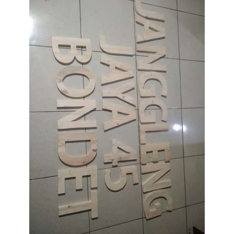 HURUF KAYU Multiplek UKURAN BESAR, HURUF TIMBUL