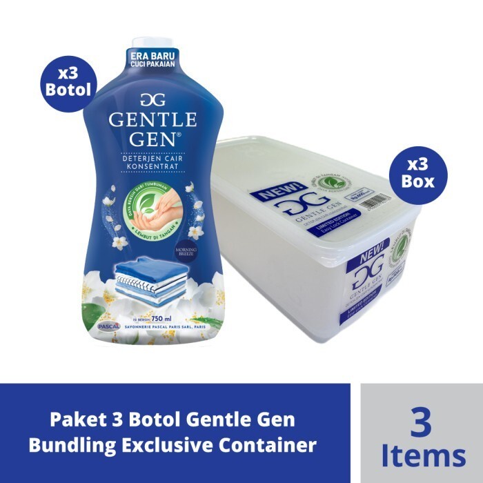Promo Paket 3 Botol Gentle Gen Bundling Exclusive Container Berkualitas