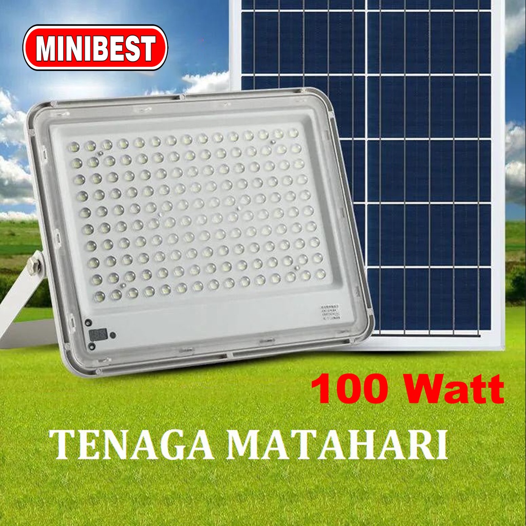 NEW LAMPU SOROT SOLAR CELL LED TENAGA SURYA - PANEL SURYA 100W SOLAR CELL