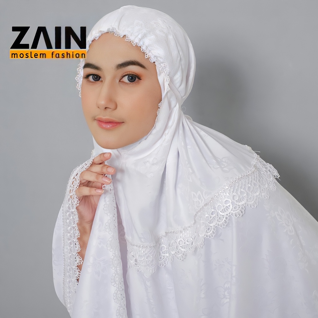 ZAIN - Mukena Dewasa Mewah Sutra Dop Swarovski Series Zain