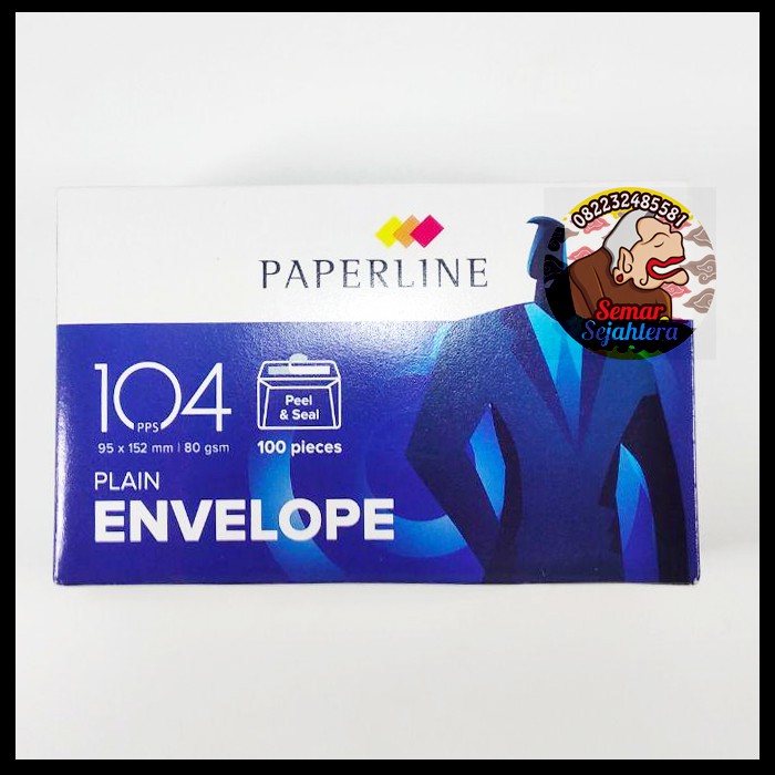 

[PAK] AMPLOP POLOS PAPERLINE + LEM EV-104 (100 LEMBAR)*