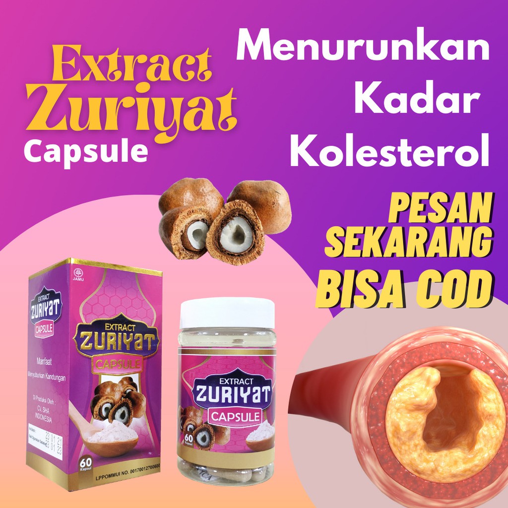 Kapsul Zuriat Original Herbal Promil Zuriyat untuk program kehamilan Syifa Herbal Alami