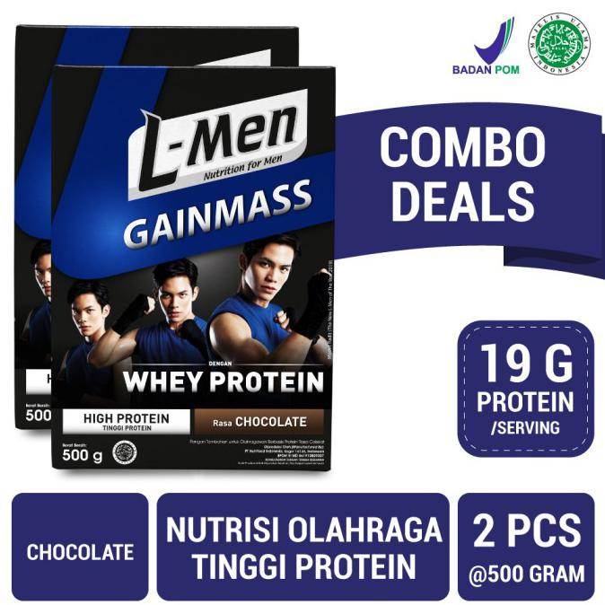 

TERMURAH Twin Pack: L-Men Gain Mass Chocolate 500gr Kode 1392
