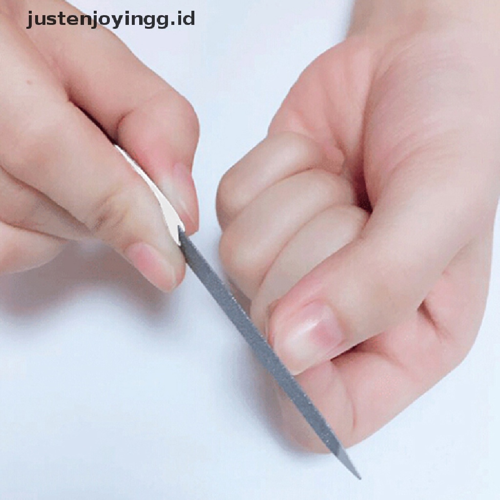 Kikir Kuku Dua Sisi Bahan Metal Stainless Steel Untuk Manicure Pedicure