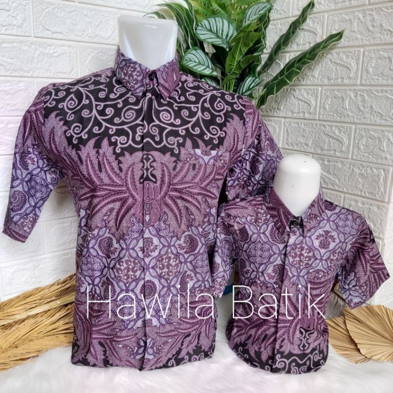 Couple Batik Ayah Anak Katun Premium