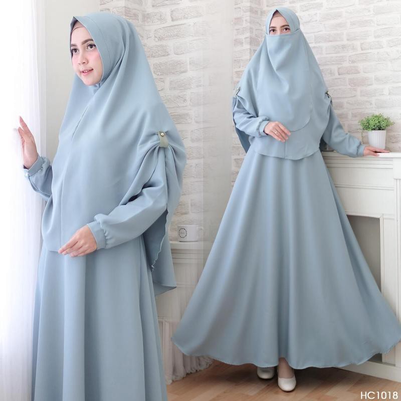 GAMIS SYARI NIQAB FIT TO XL SET GAMIS WANITA TERBARU