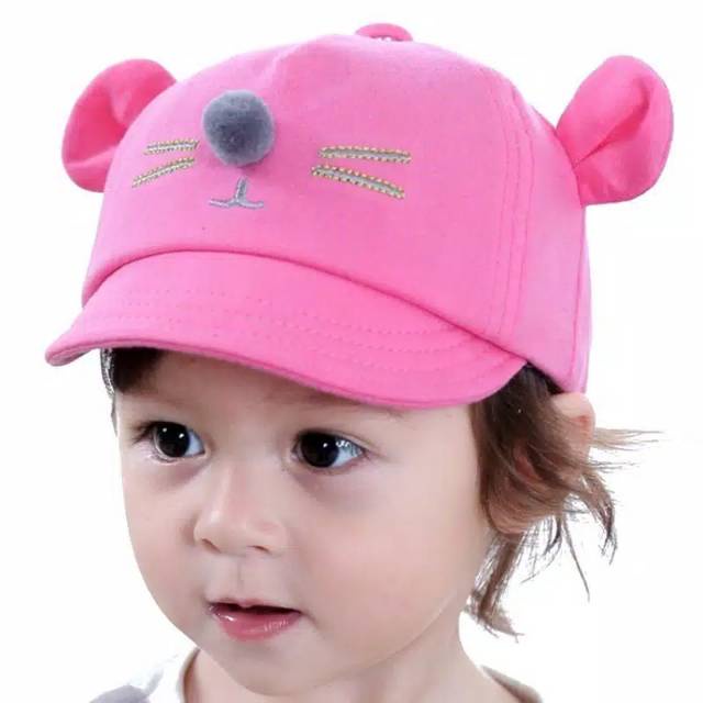 Topi Anak 1 Sampai 3 Tahun Baseball Bahan Lembut Motif Terlucu