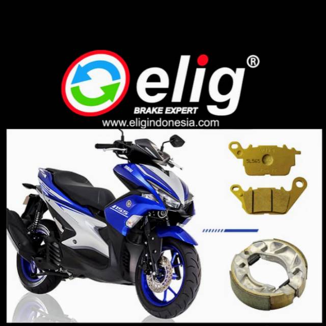 KAMPAS REM AEROX (Depan + belakang) Elig
