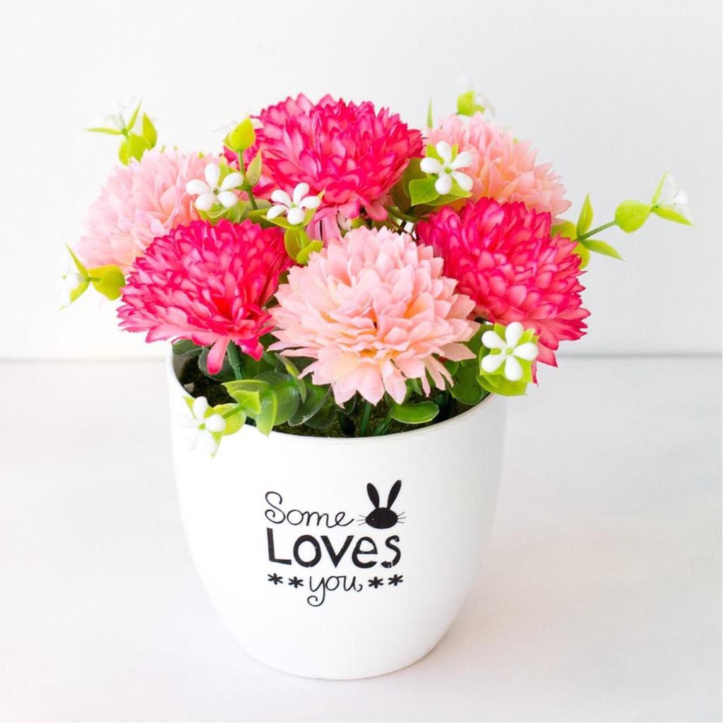 COD BUNGA HIAS DANDELION BUNGA PLASTIK BUNGA TANGKAI BUNGA BONSAI BUNGA IMPORT BP1120-PINK