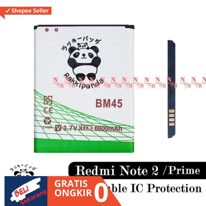 BATERAI XIAOMI REDMI NOTE 2 BM45 BM-45 RAKKIPANDA DOUBLE POWER - Wallace Store