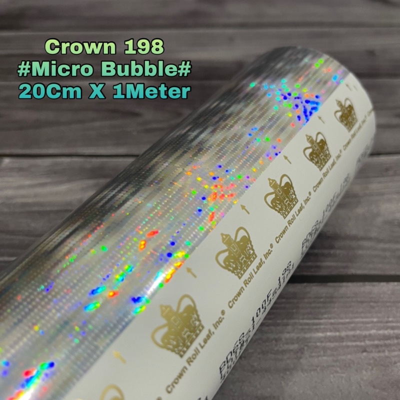 hologram hot stamping foil metal jig lure, USA/ CROWN ORIGINAL, motif micro bubble - lebar 20cm