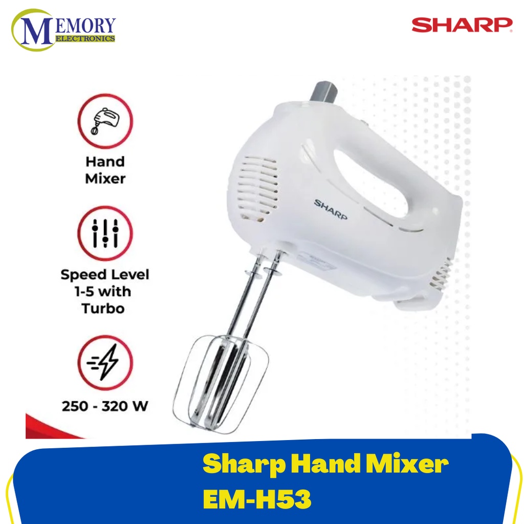 Jual SHARP HAND MIXER EM-H53 PUTIH | Shopee Indonesia