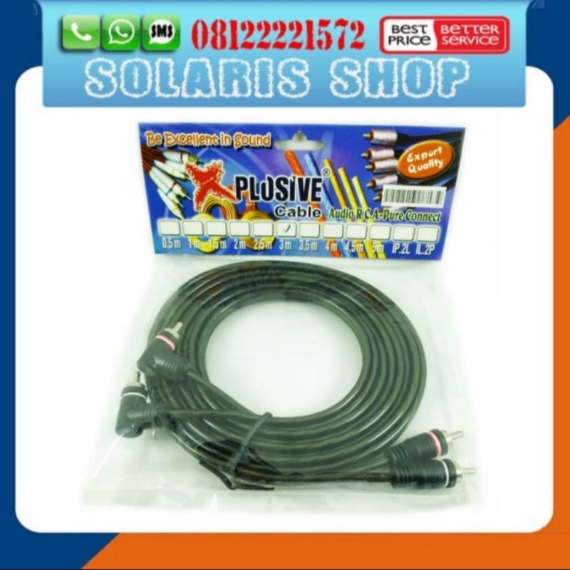 Kabel Audio Jack RCA to RCA 3 M/Kabel RCA Audio Mobil Premium Quality