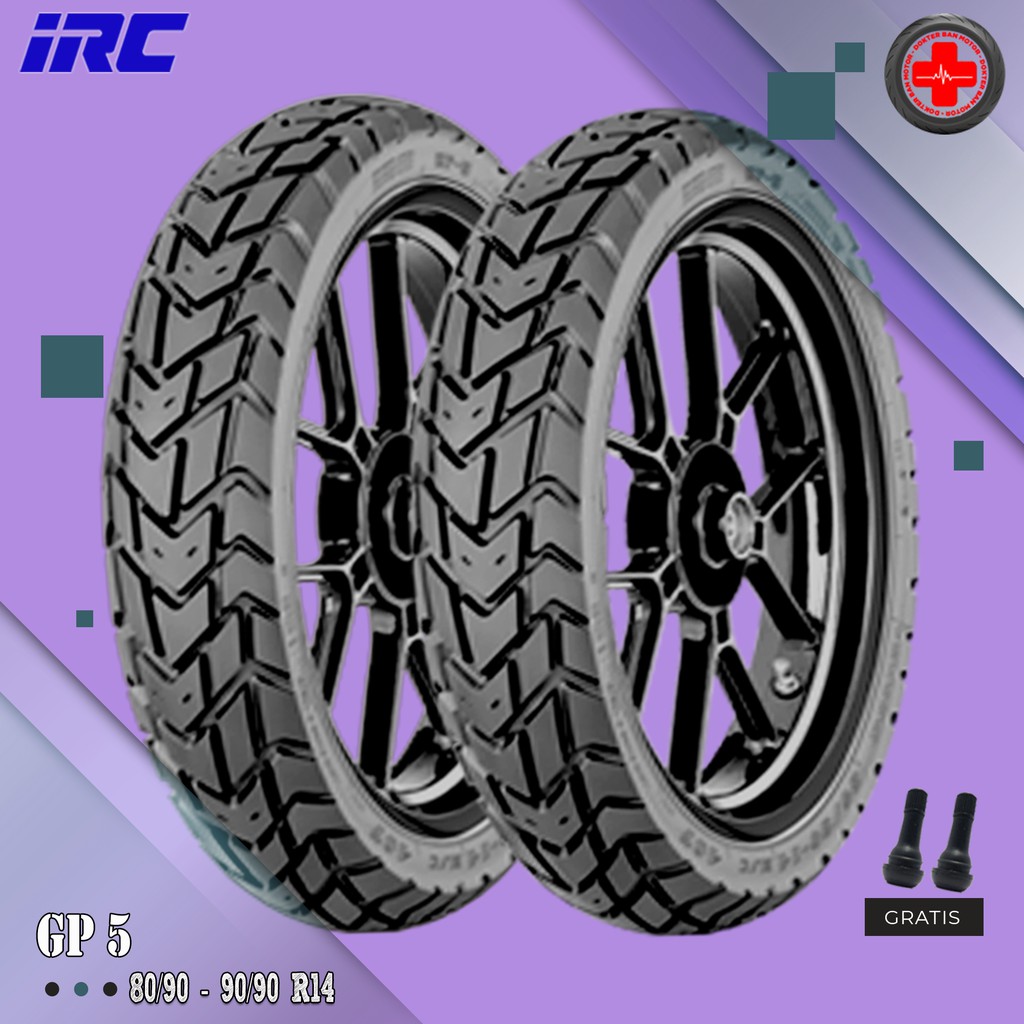 Paket Ban Motor Matic // IRC GP5 80/90- GP5 90/90 Ring 14 Tubeless