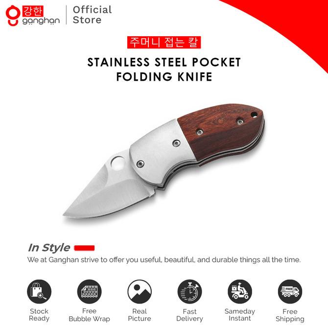 Ganghan Pisau Lipat | Browning Folding Pocket Knife with Clip Point