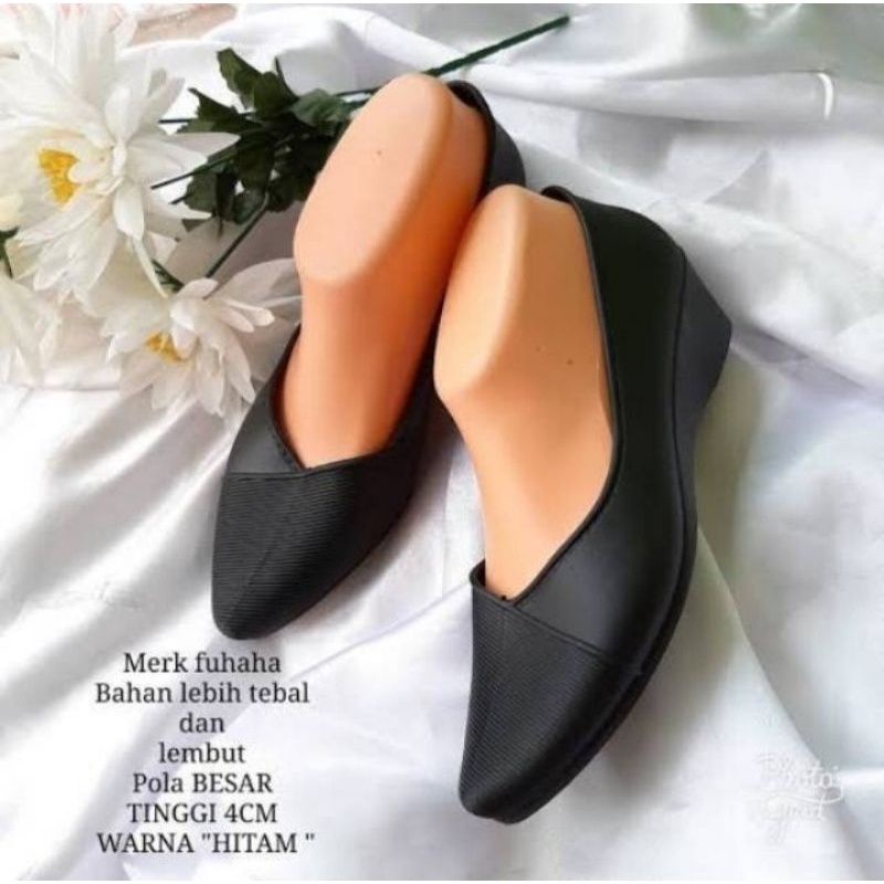 Sepatu Wedges Wanita Sepatu Jelly Karet Import Sepatu Kerja Perempuan Nyaman