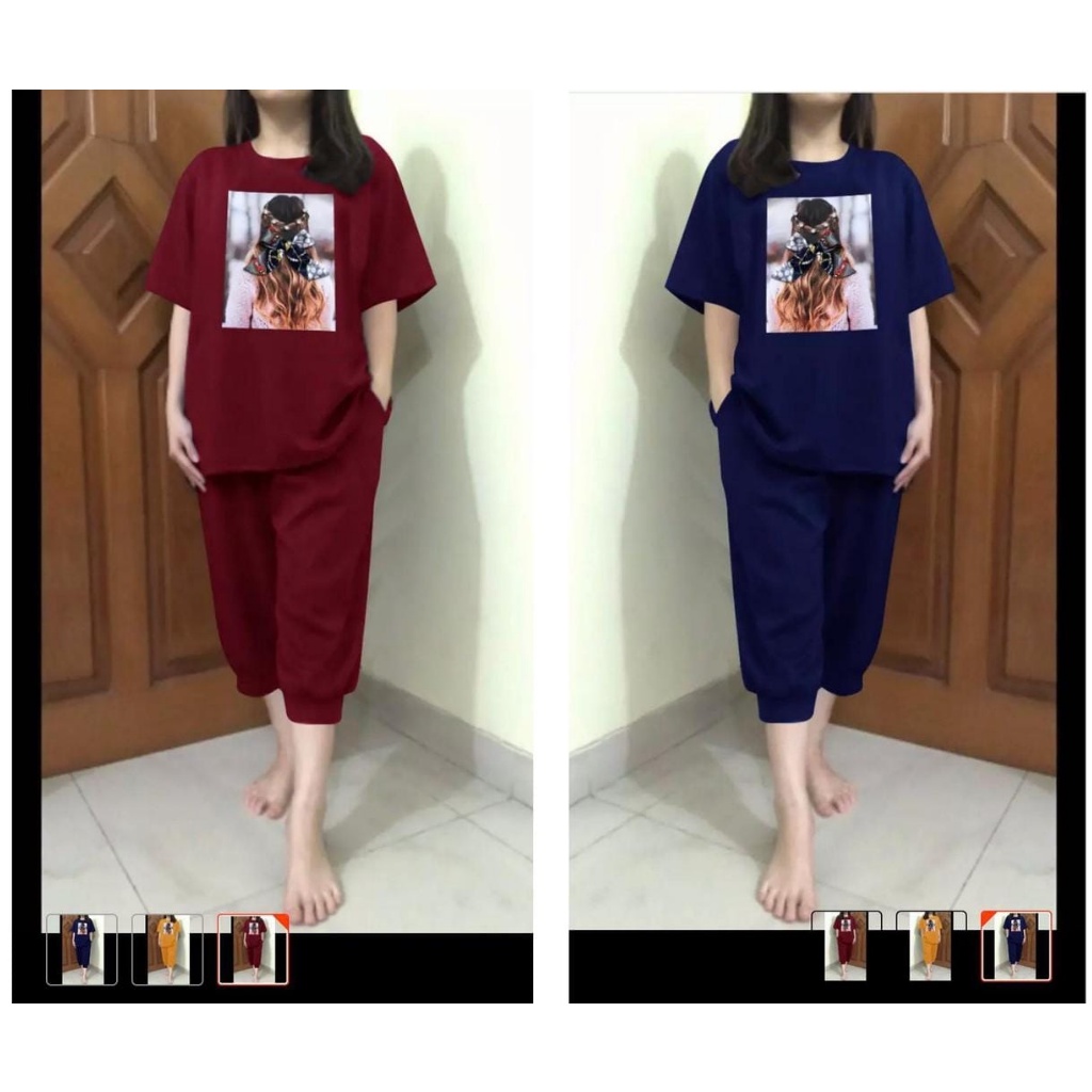SET-PENDEK BIGSIZE SETELAN WANITA LENGAN PENDEK BABYTERRY