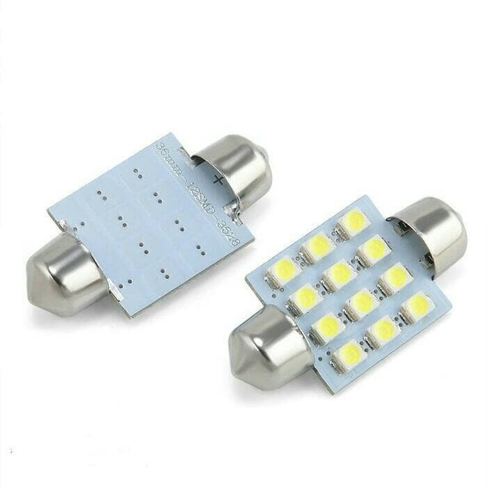 Lampu Led Plafon Mobil Kabin Interior 31mm 12 Led Super Terang