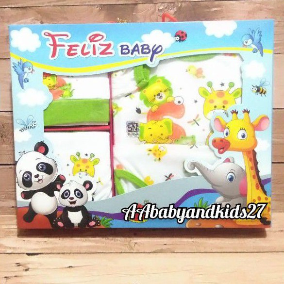 BABY SET FELIZ MERAH-BABY GIFT SET BAJU FELIZ MERAH-BABY SET BAJU MURAH MERIAH-KADO BAJU BAYI SET