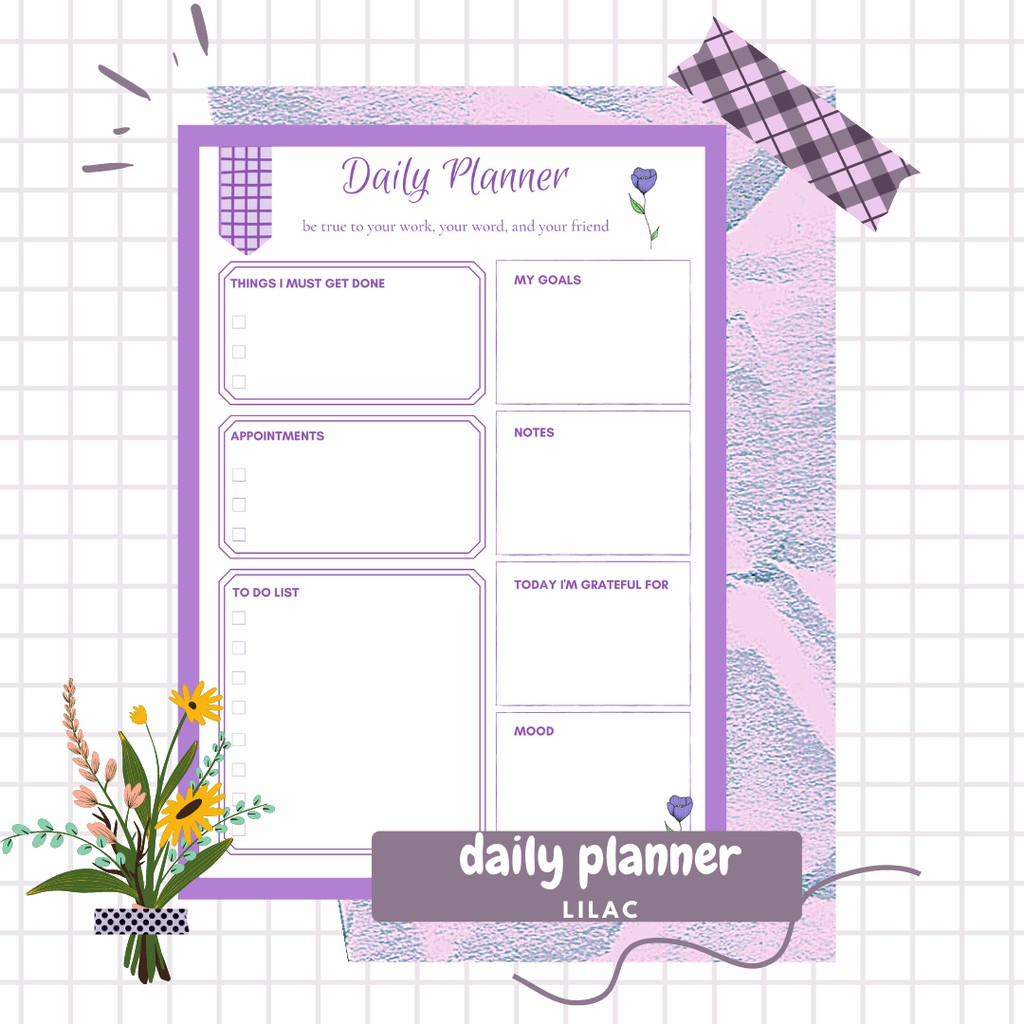 

Daily Planner Aesthetic by Passionerie Binder A5 set 1 Bulan 30 Hari