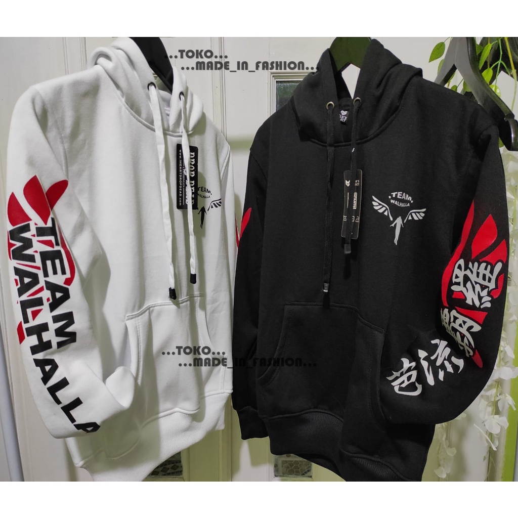 JAKET SWEATER HOODIE VALHALLA TOKYO REVENGERS / JAKET HOODIE TEAM VALHALLA WALHALLA TOKYO MANJI