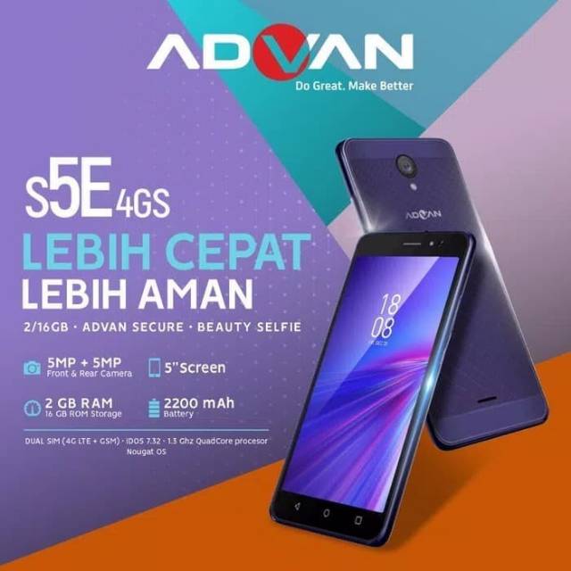 Advan S5e 4gs Ram 2 16 Gb Garansi Resmi Shopee Indonesia