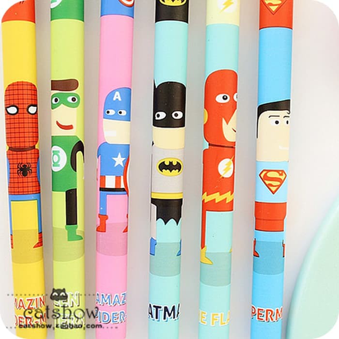 

PULPEN GEL - SET SUPERHEROES - 0.38mm BLACK / COLORFUL