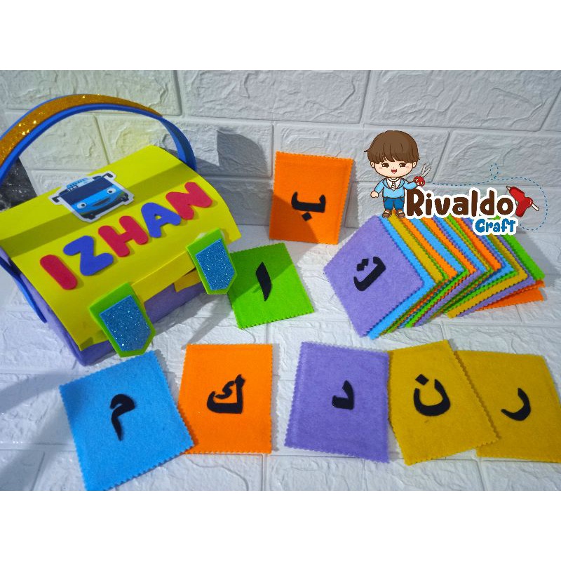 DIY mainan edukasi flash card hijaiyah
