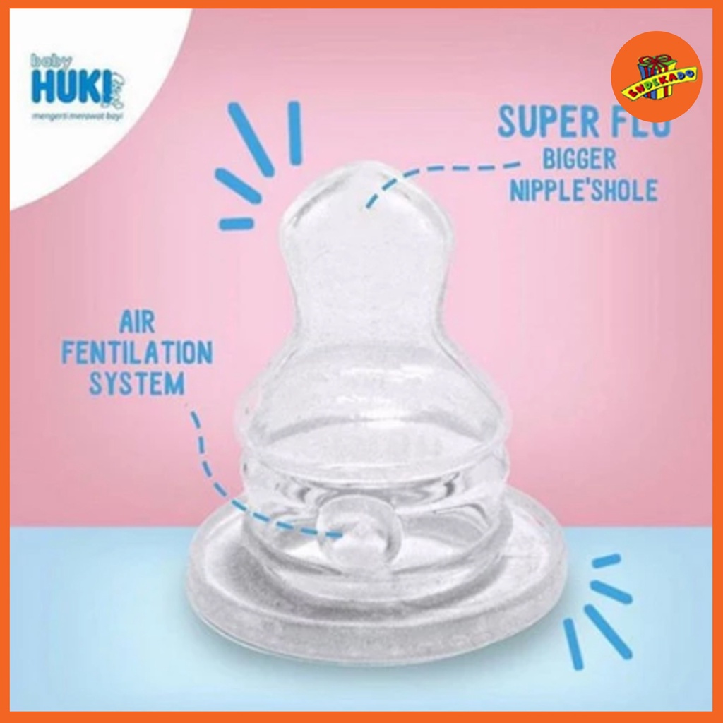 DOT EMPENG BAYI HUKI ORTHODONTIC SILICONE BIGGER FLO NIPPLE 1PC