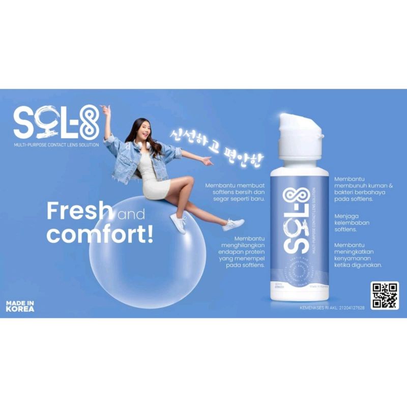 Cairan Softlens SOL 8 60 ML Air Pembersih Soflens Sol8 Sol-8 60ml