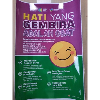 Jual Poster Hati Yang Gembira Adalah Obat | Shopee Indonesia