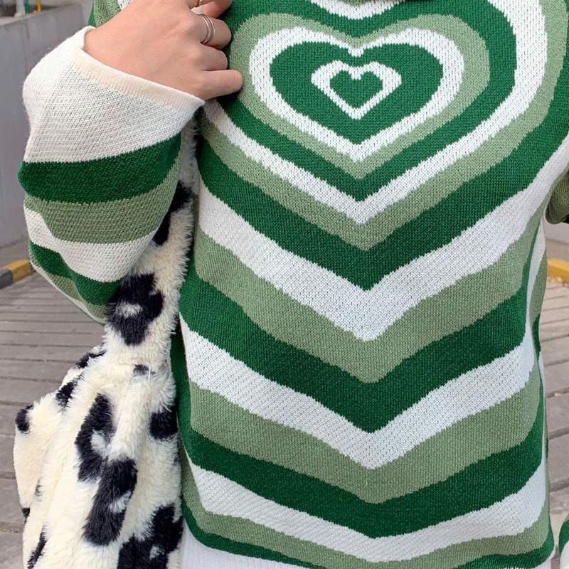 Sweater Rajut Heart Love