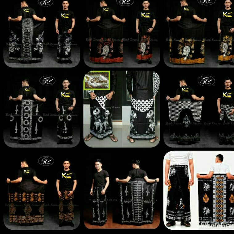 Sarung batik asli pekalongan motif wayang gunungan naga macan, sarung berkuwalitas