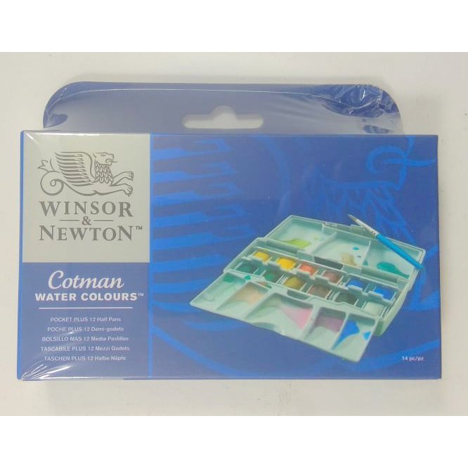 

COTMAN WATER COLOR POCKET 12+ HALF PANS + BRUSH