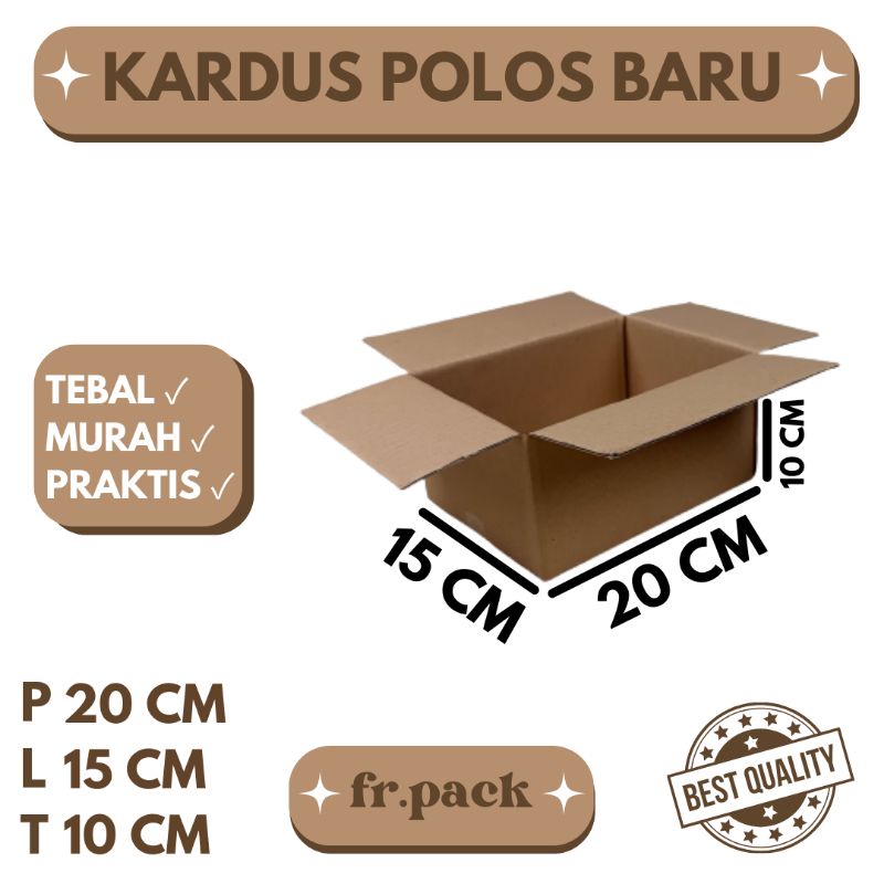 

KARDUS | BOX | KARTON BARU POLOS UKURAN 20X15X10 CM MURAH