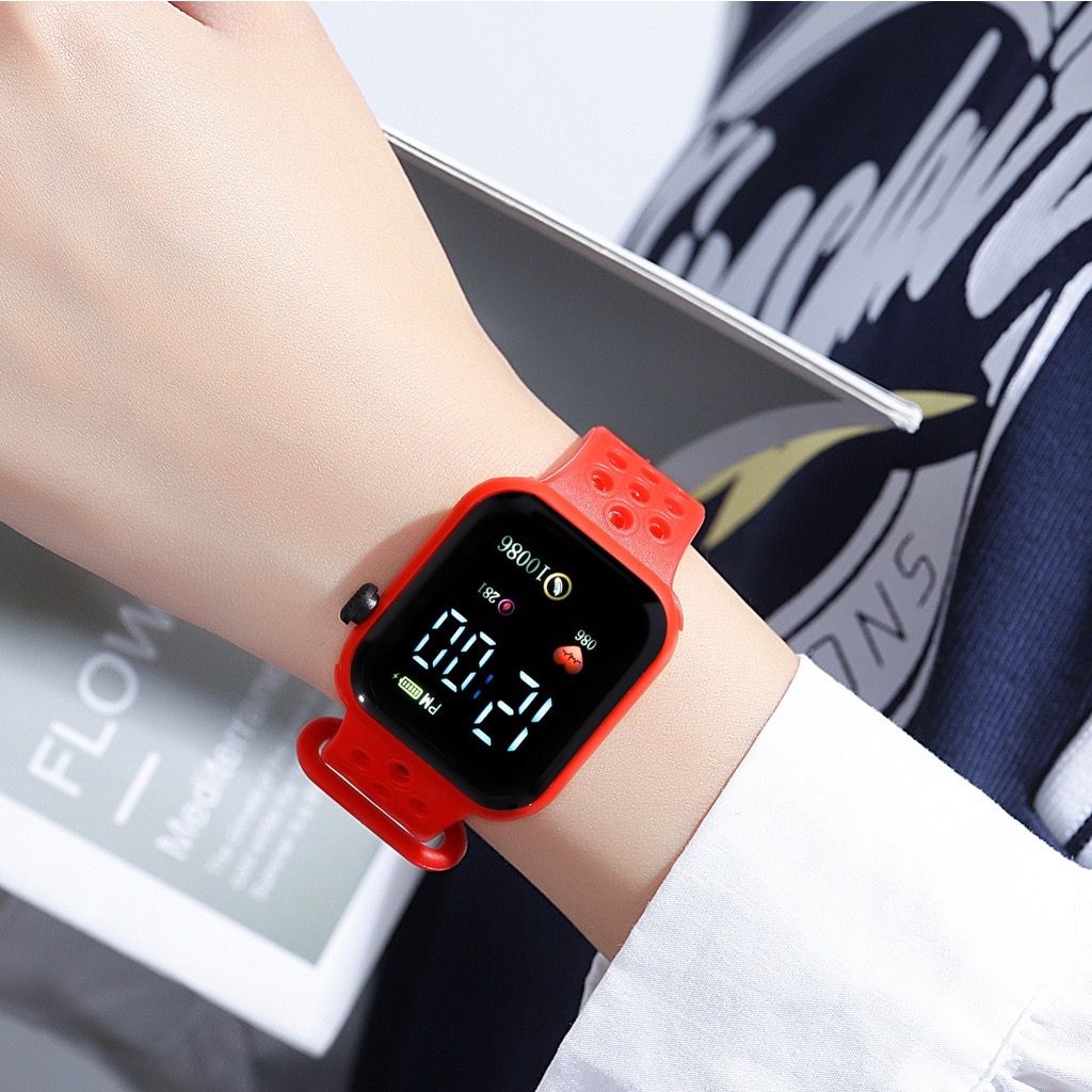 PA Jam Tangan LED Digital Pria Wanita Rubber Electronic Fashion Couple Anak Remaja Import Premium RM016