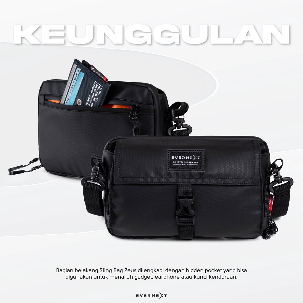 Tas Selempang Pria Anti Air ZEUS Slingbag Waterproof