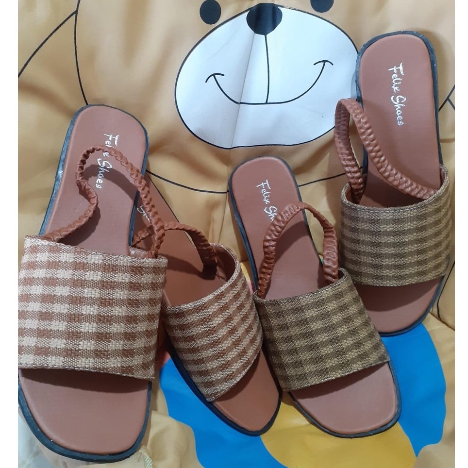 SANDAL TALI KARET MOTIF KOTAK FM-02