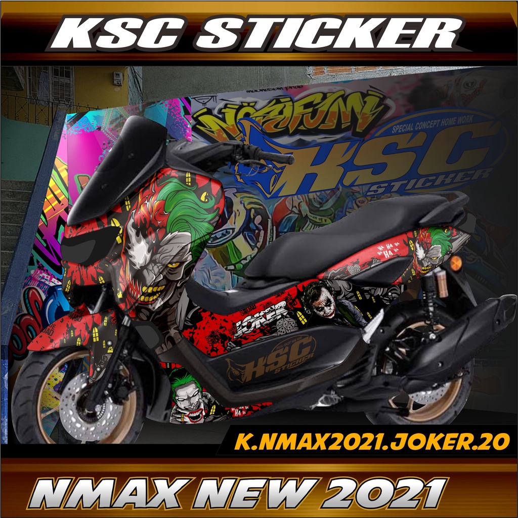 Decal Stiker FullBody Motor Yamaha Nmax New 2020/2021/2022/2023/2024 Joker Dekal Nmax 2021 JOKER Pre