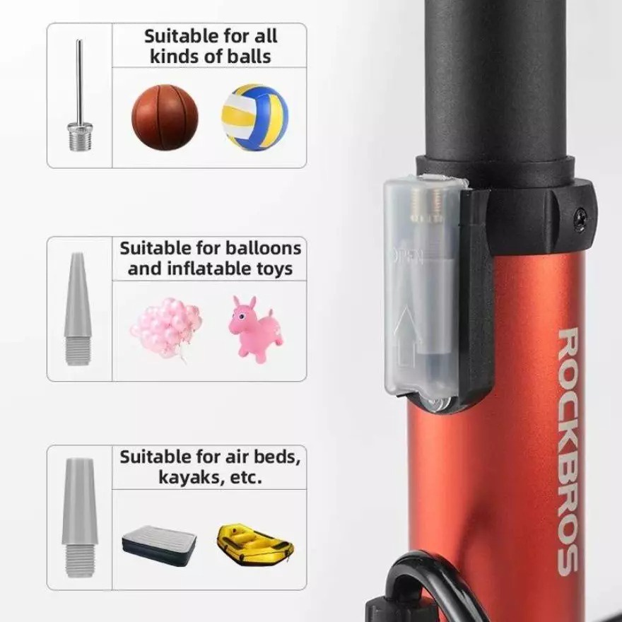 ROCKBROS 4522L Mini Portable Bicycle Pump Pompa Sepeda