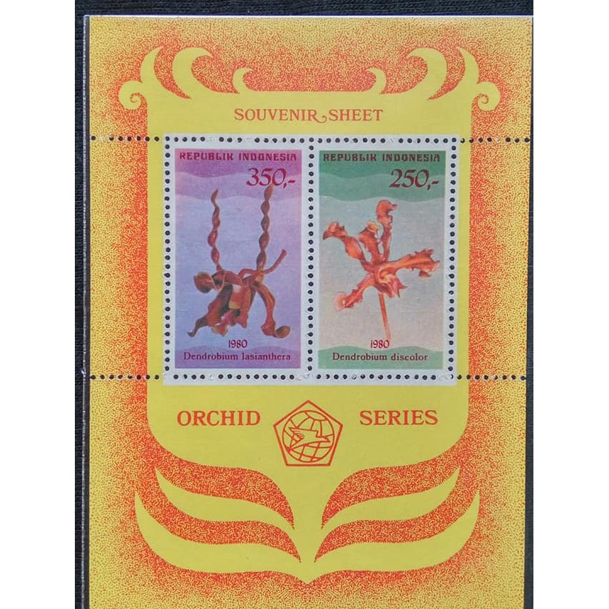

Souvenir Sheet Perangko Indonesia Serie Orchid Tahun 1980