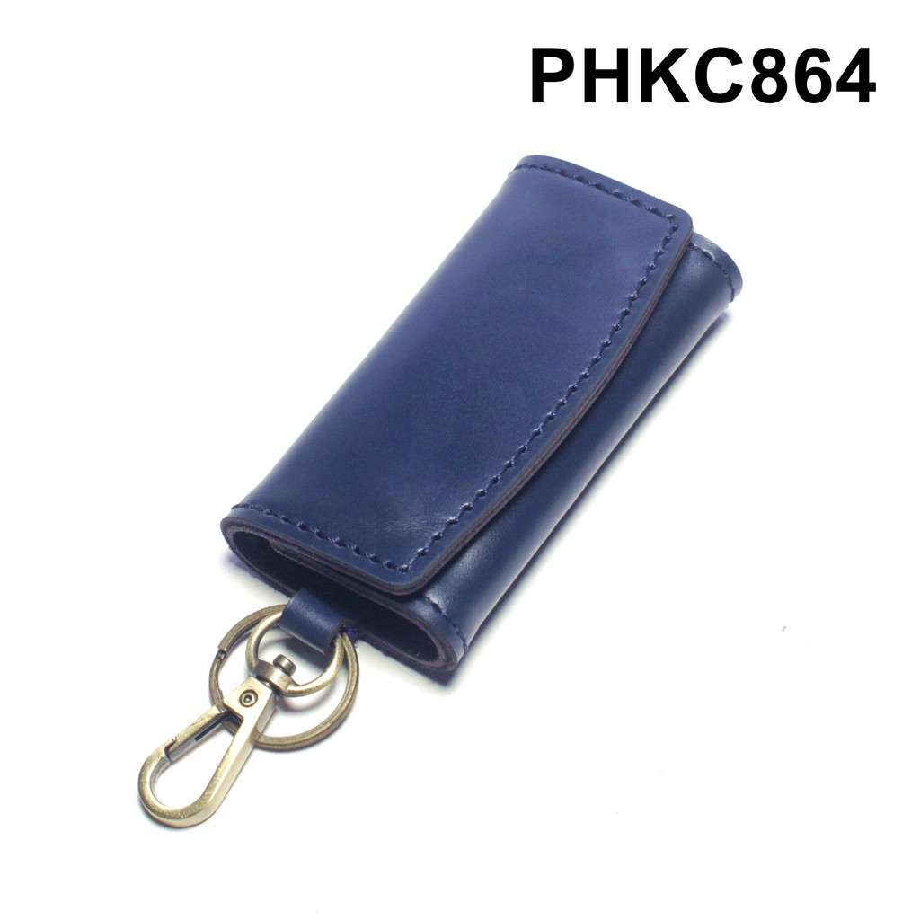 dompet stnk mobil motor kulit asli lipat tiga - warna biru PHKC864