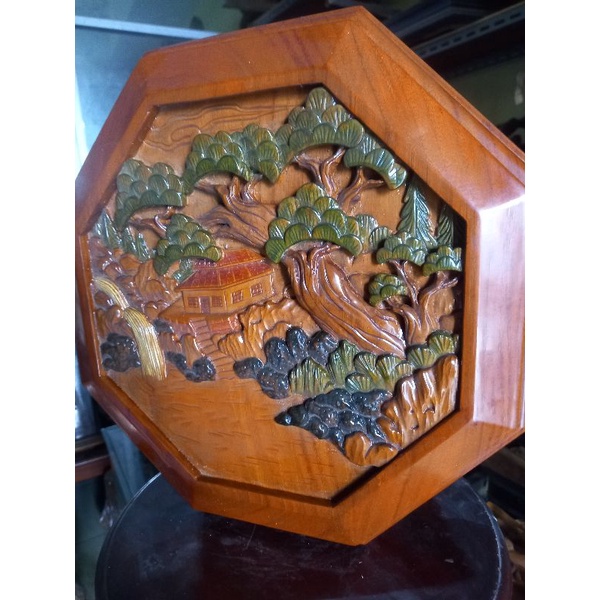 Hiasan dinding kayu jati 061