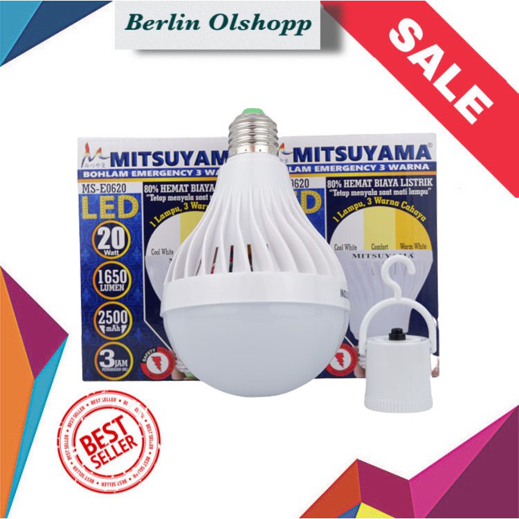 Bohlam Emergency 20 Watt 3 Warna / Lampu Sentuh Nyala / Magic MS-E0620